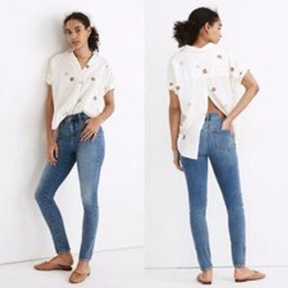 Madewell Roadtripper Jeans Womens 29 Blue High Rise Skinny Stretch Denim